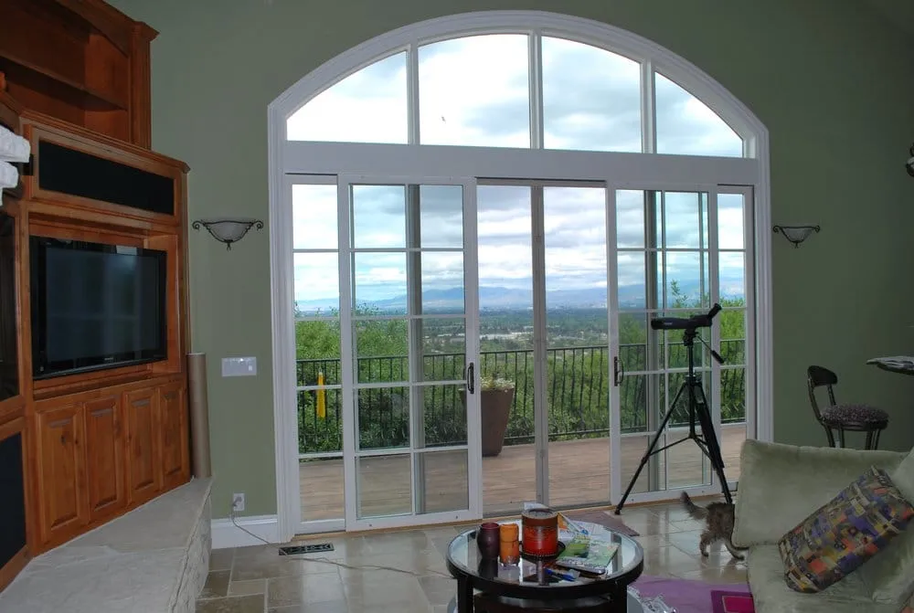 Arched patio door and window